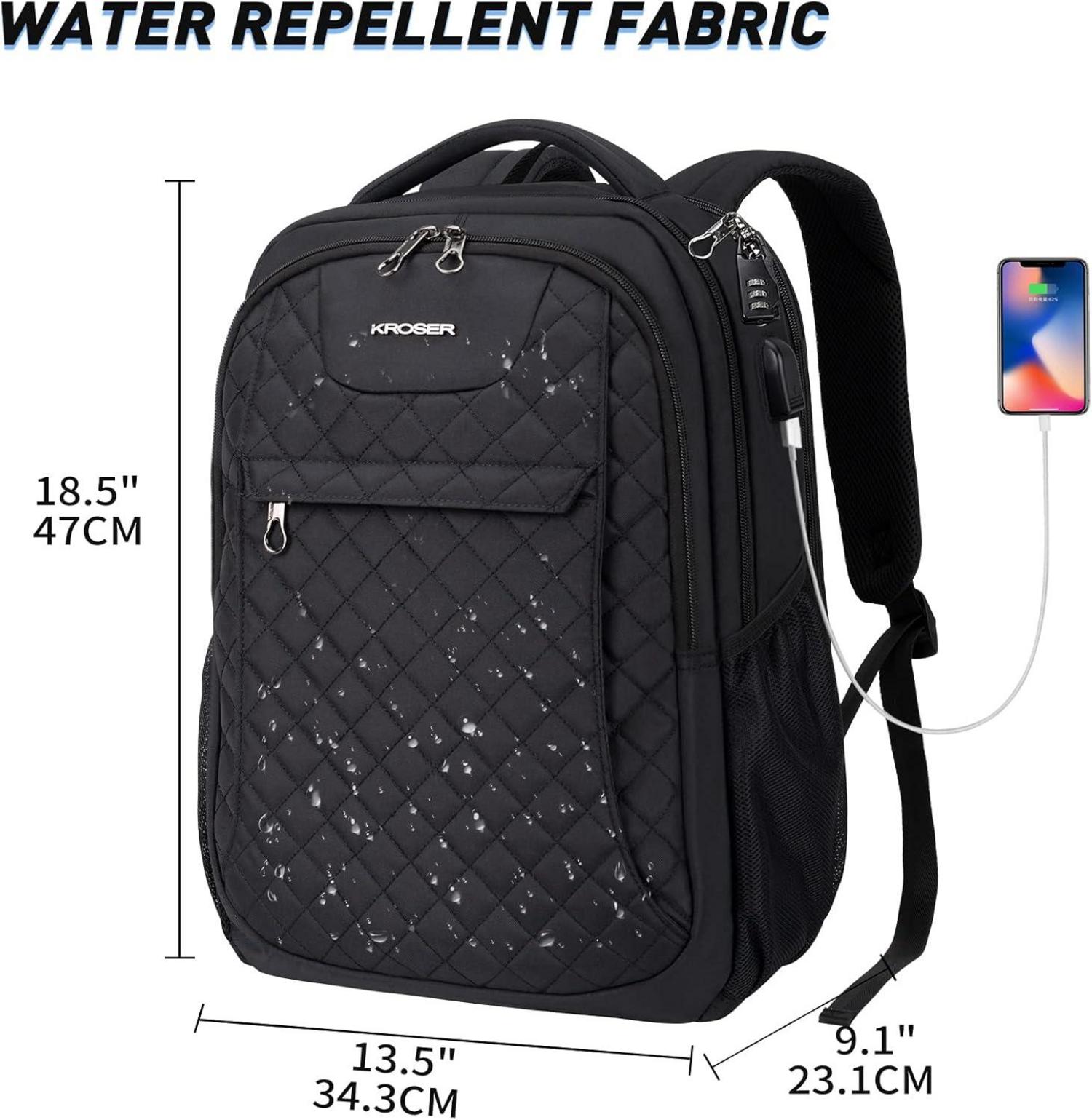 Laptop Rucksack Damen Herren 17.3 Zoll USB-Anschluss