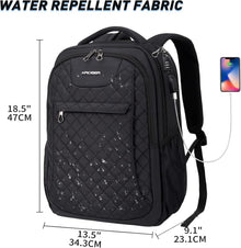 Laptop Rucksack Damen Herren 17.3 Zoll USB-Anschluss