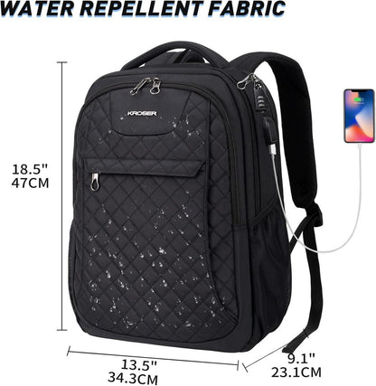 Laptop Rucksack Damen Herren 17.3 Zoll USB-Anschluss