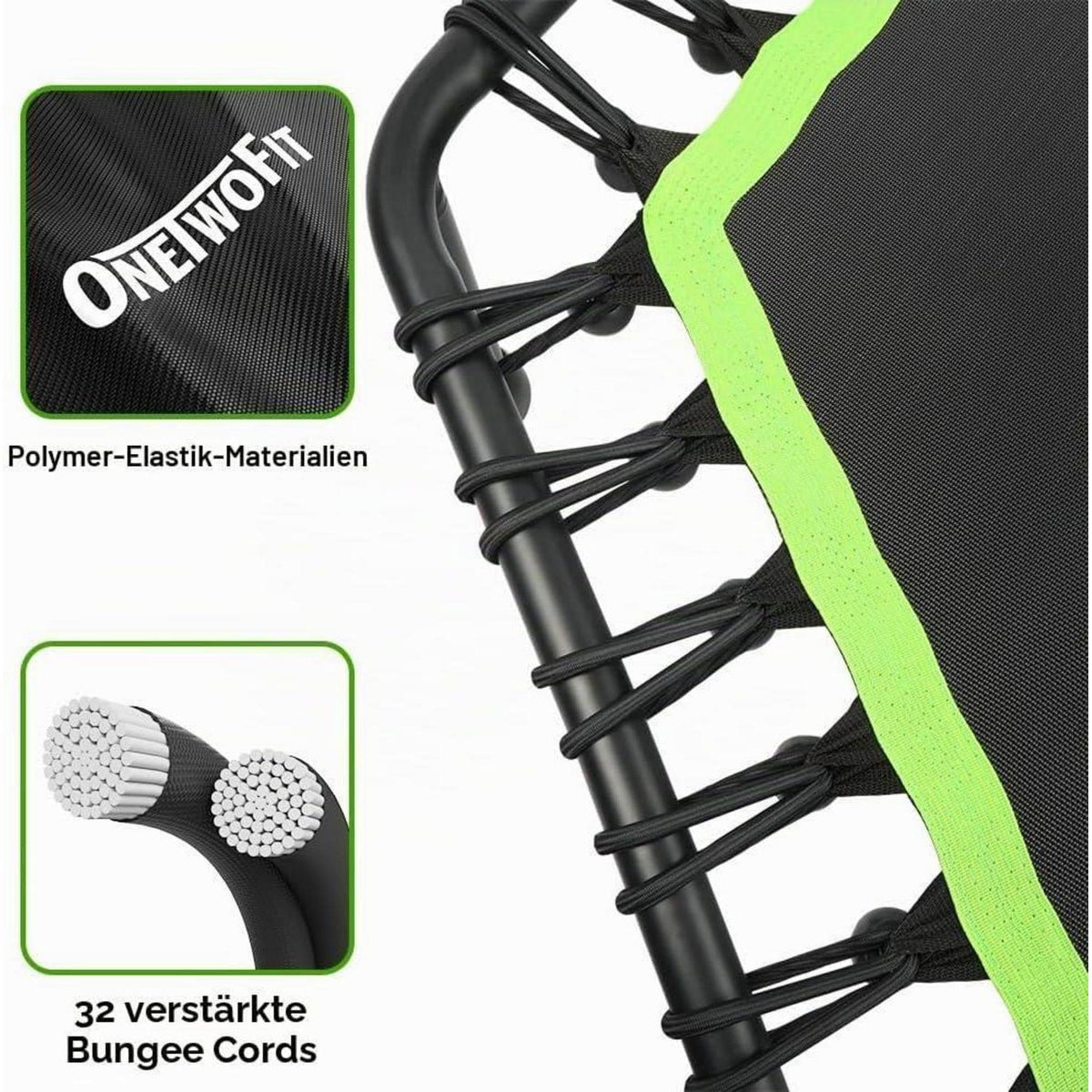 Fitness Trampolin mit Griff – Leise & Gelenkschonend