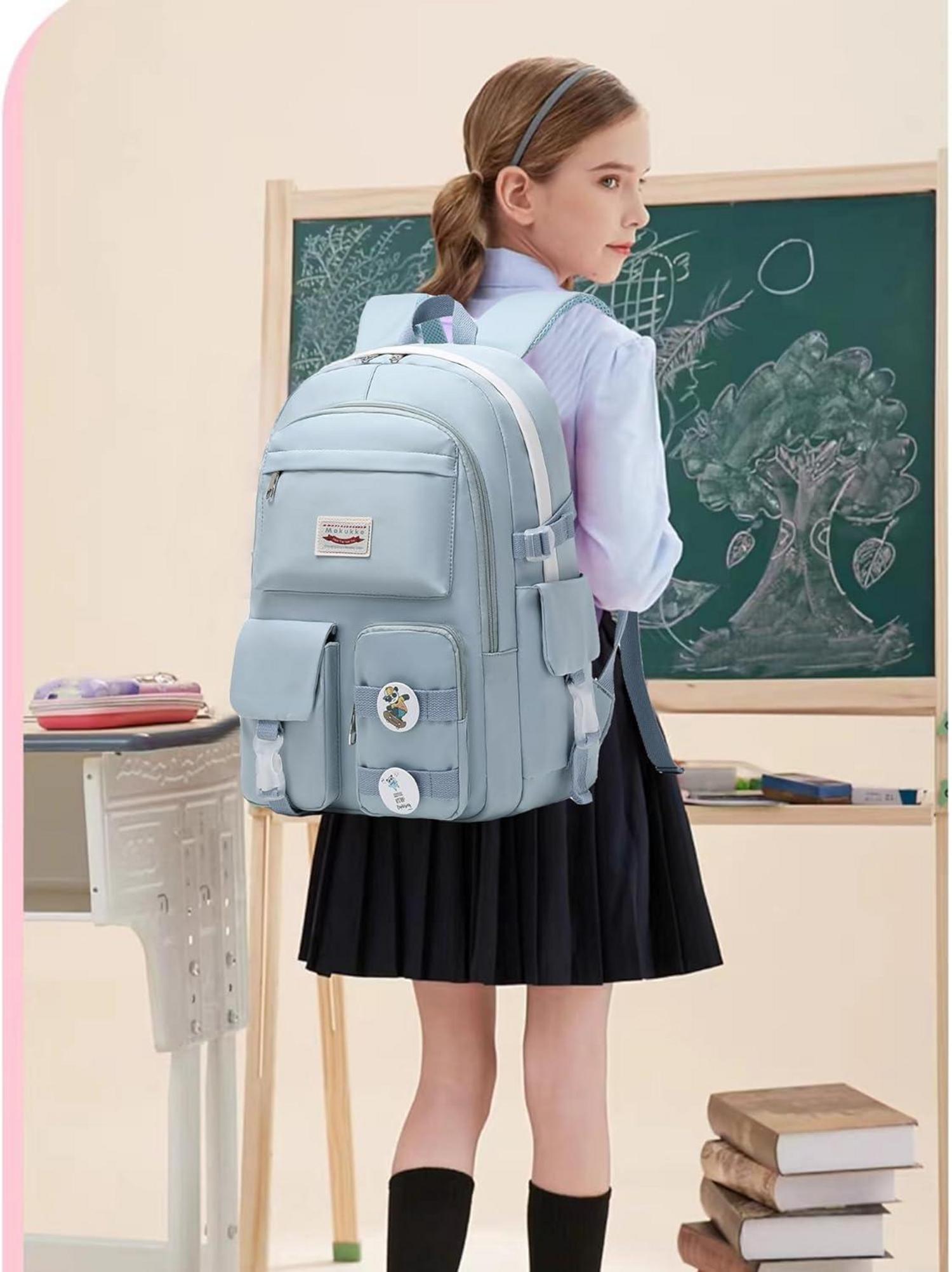 Modischer Damen Schulrucksack Blau Anti-Theft