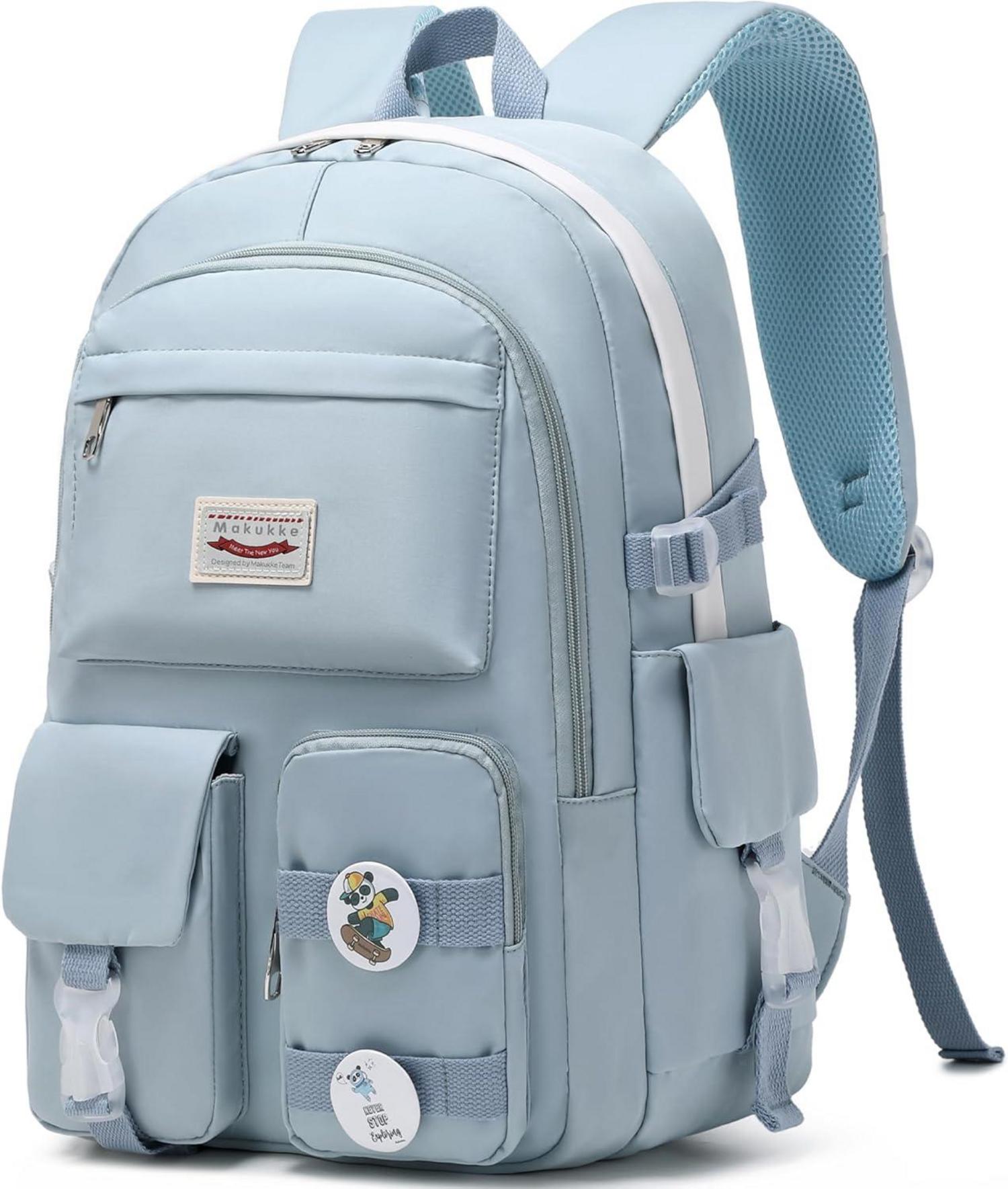 Moderner Makukke Damen Schulrucksack Mädchen Teenager Blau