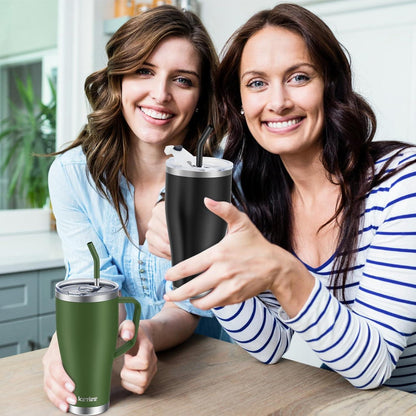 Thermobecher 850ml Strohhalm Deckel 30oz Edelstahl Isolierbecher Heißer Kalter