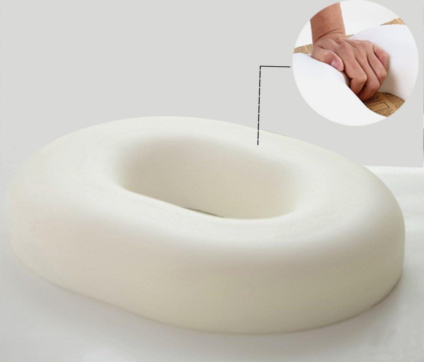 Orthopädisches Donut Sitzkissen Memory-Schaum Rückenstützkissen Schwarz