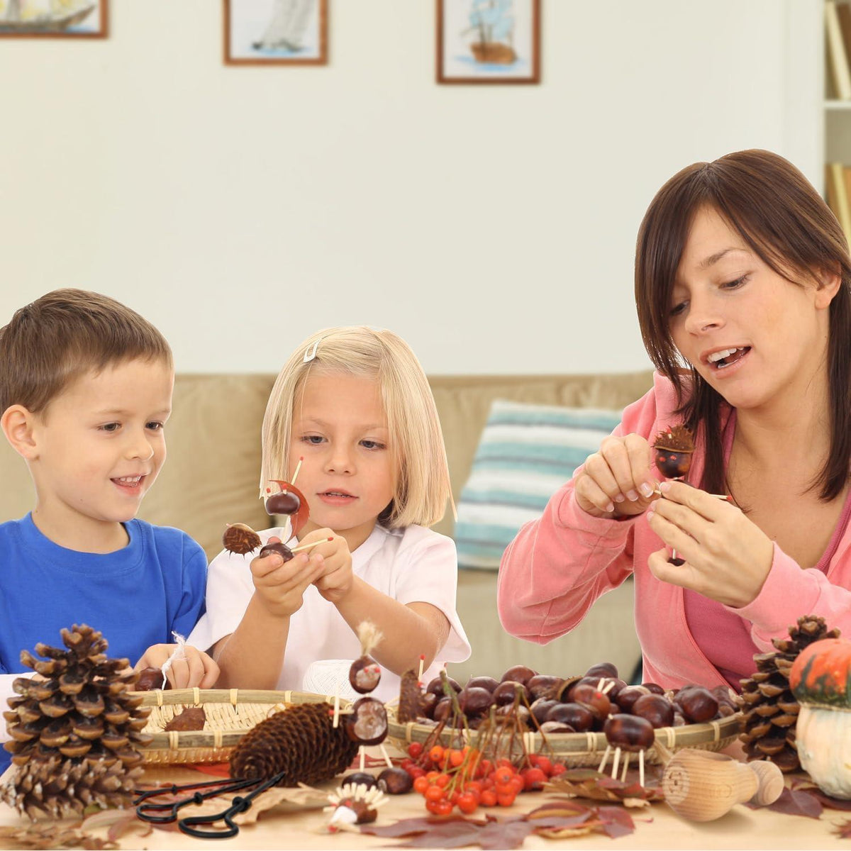 Kastanienbohrer Set mit Bastelanleitung & Zubehör für Kinder