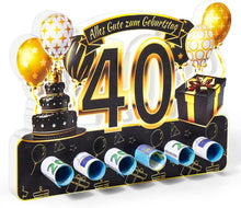 Personalisiertes Geschenk 40. Geburtstag Holzschild mit Luftballons
