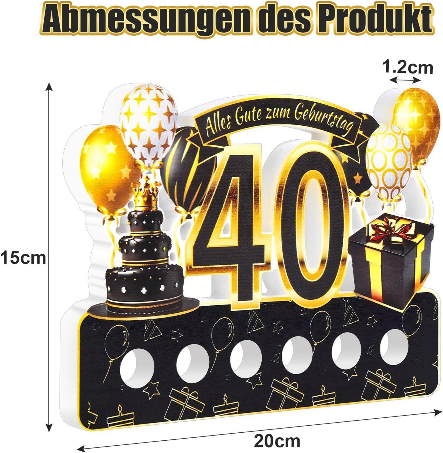 ROADPLUM 40. Geburtstag Holzschild Doppelseitig bedruckt