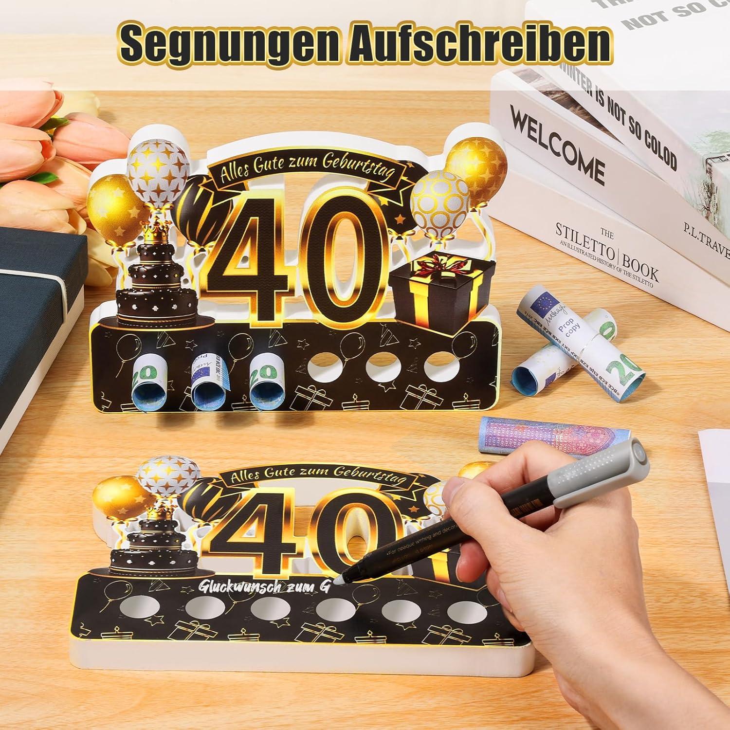 Personalisiertes Geschenk 40. Geburtstag Holzschild mit Luftballons