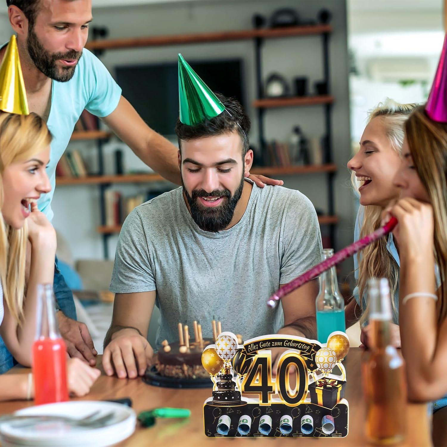 Geburtstag Deko Schild Holz 40 Mann Frau DIY Geschenk Jubiläum Party