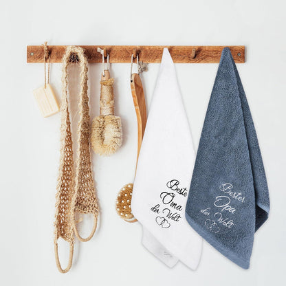 Handtuch Geschenk für Oma Opa Geburtstag Weihnachten 35x75 cm