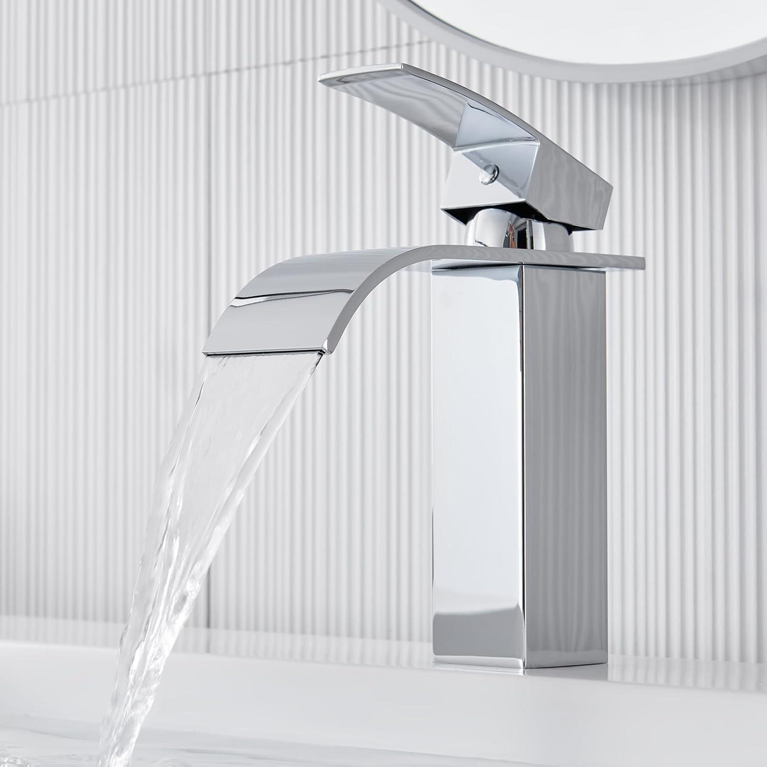 Wasserfall Badezimmer Wasserhahn Edelstahl Waschbecken Armaturen