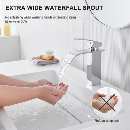 Wasserfall Wasserhahn Bad Edelstahl Armatur