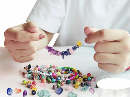 400x Kristall Edelsteine Perlen Naturstein für Armband Schmuck DIY 5-8mm