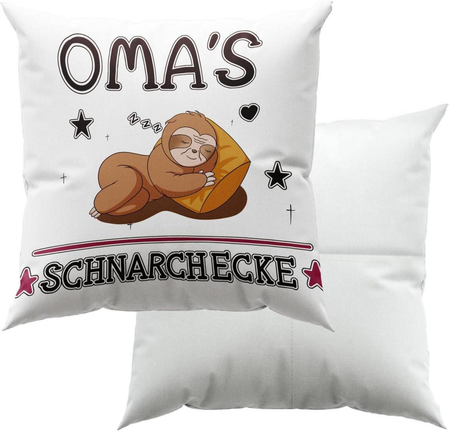 Zierkissenbezug Oma Weiß 45x45 cm Geschenk Faultier Taschen