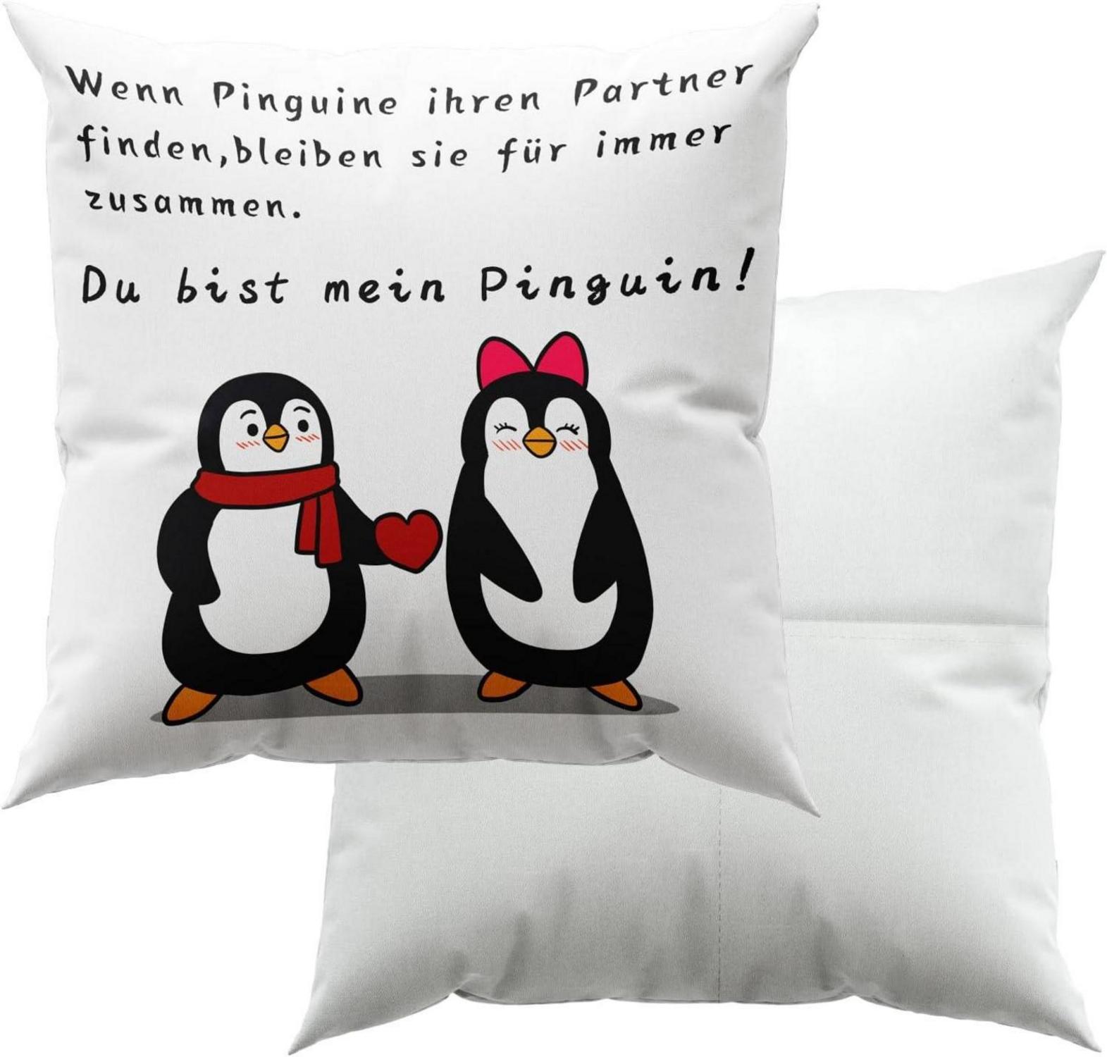Pinguin Geschenk Kissenbezug Weihnachtsgeschenk 45x45cm