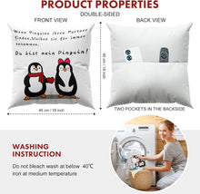 Pinguin Kissenbezug 45x45cm Hochwertiges Geschenk