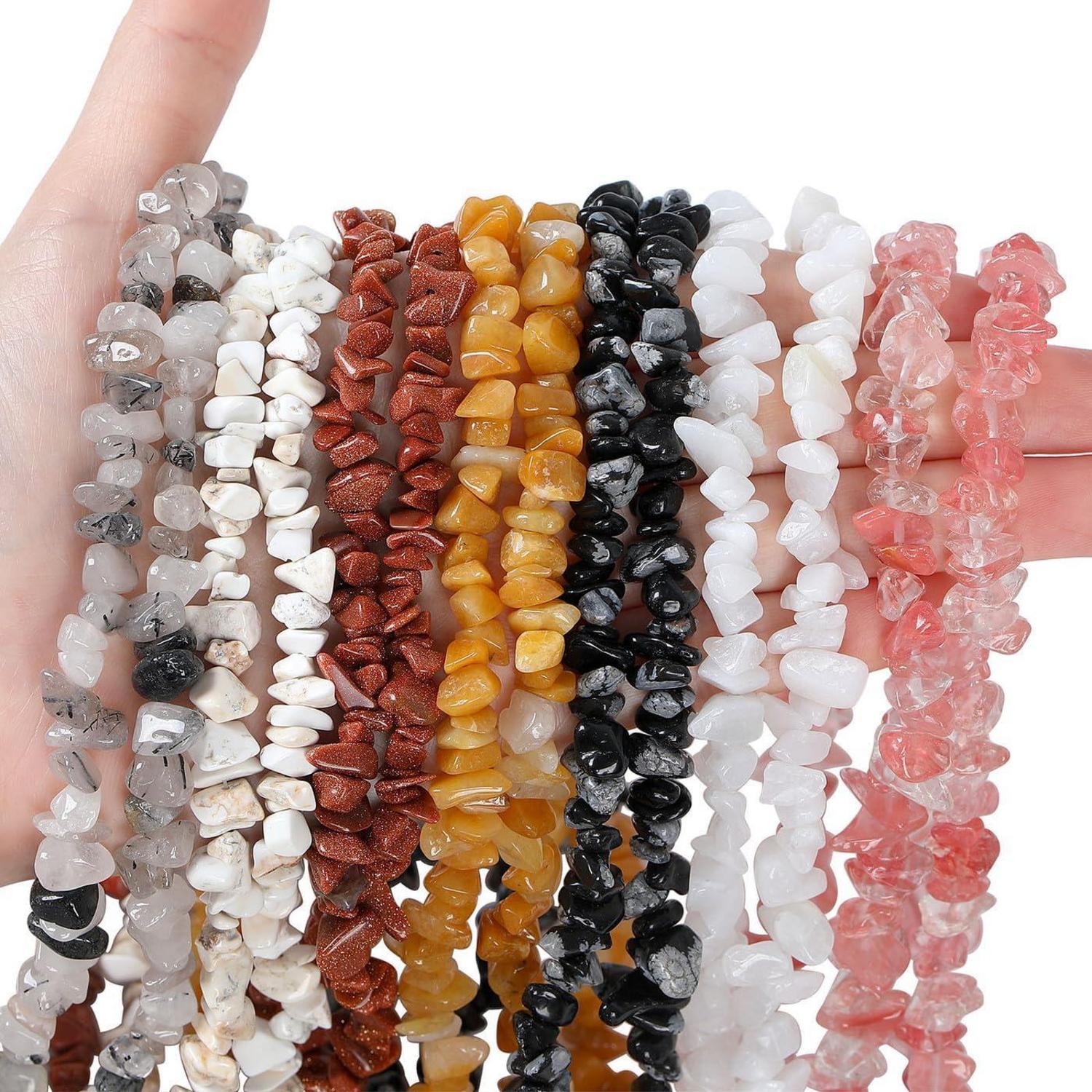 Kristall Perlen Gelb Aventurin DIY Schmuck Armband 400x 5-8mm