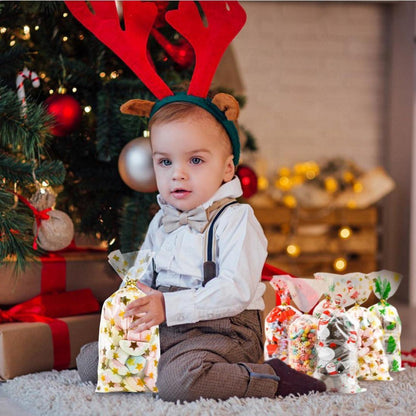120 Weihnachten Plätzchentüten Klar mit Schneeflocken