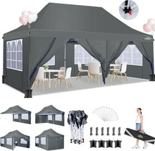 Faltpavillon 3x6m Wasserdicht Stabil mit 6 Seitenwänden