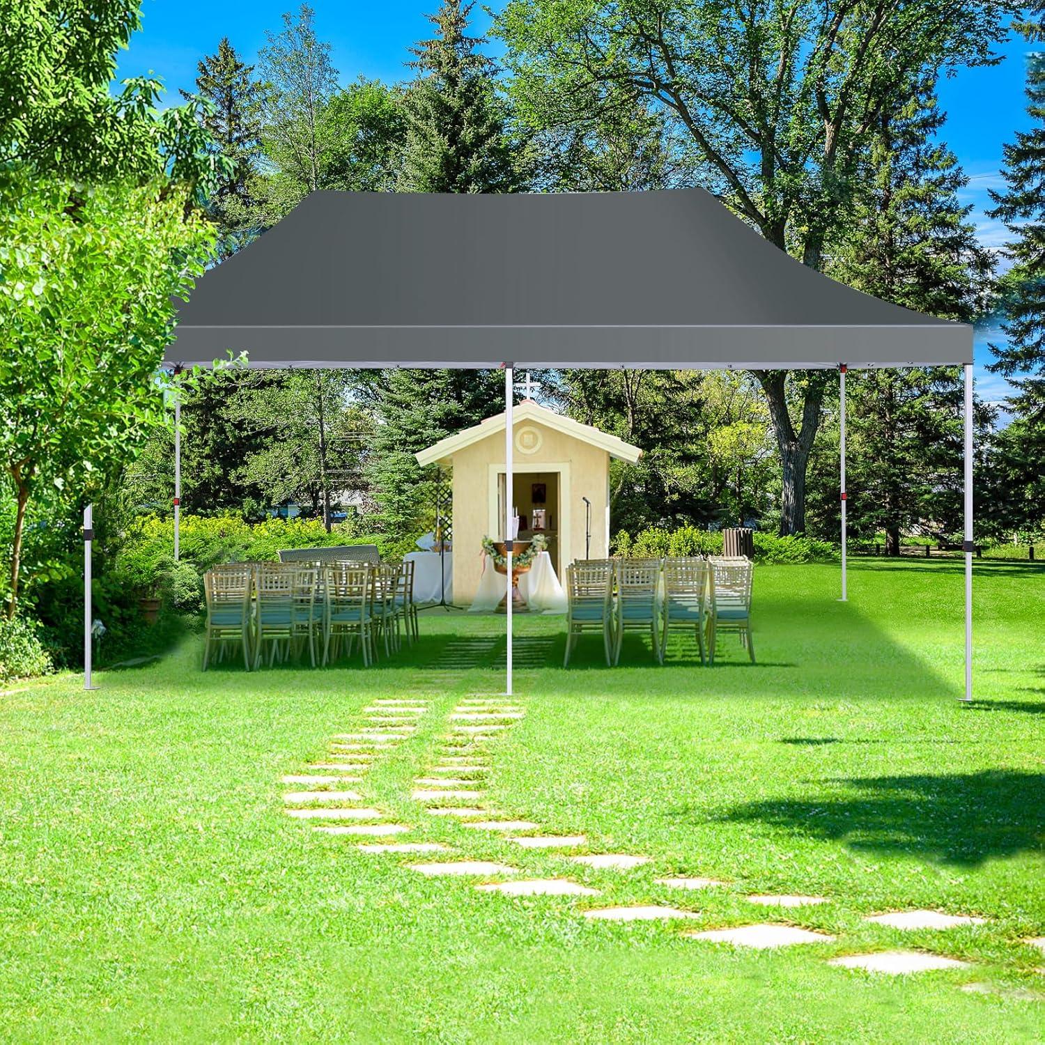 COBIZI Faltpavillon 3x6m Wasserdicht Stabil Partyzelt mit 6 Seitenwänden