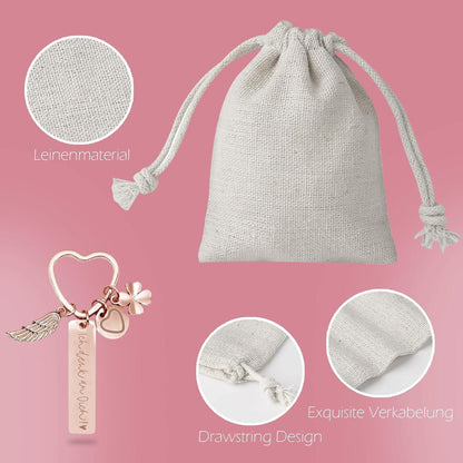 Herz Schlüsselanhänger personalisiert | Geschenk für Frauen & Mama