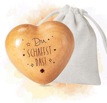 Handschmeichler Glücksbringer Holz Herz mit Gravur Mutmacher Geschenk