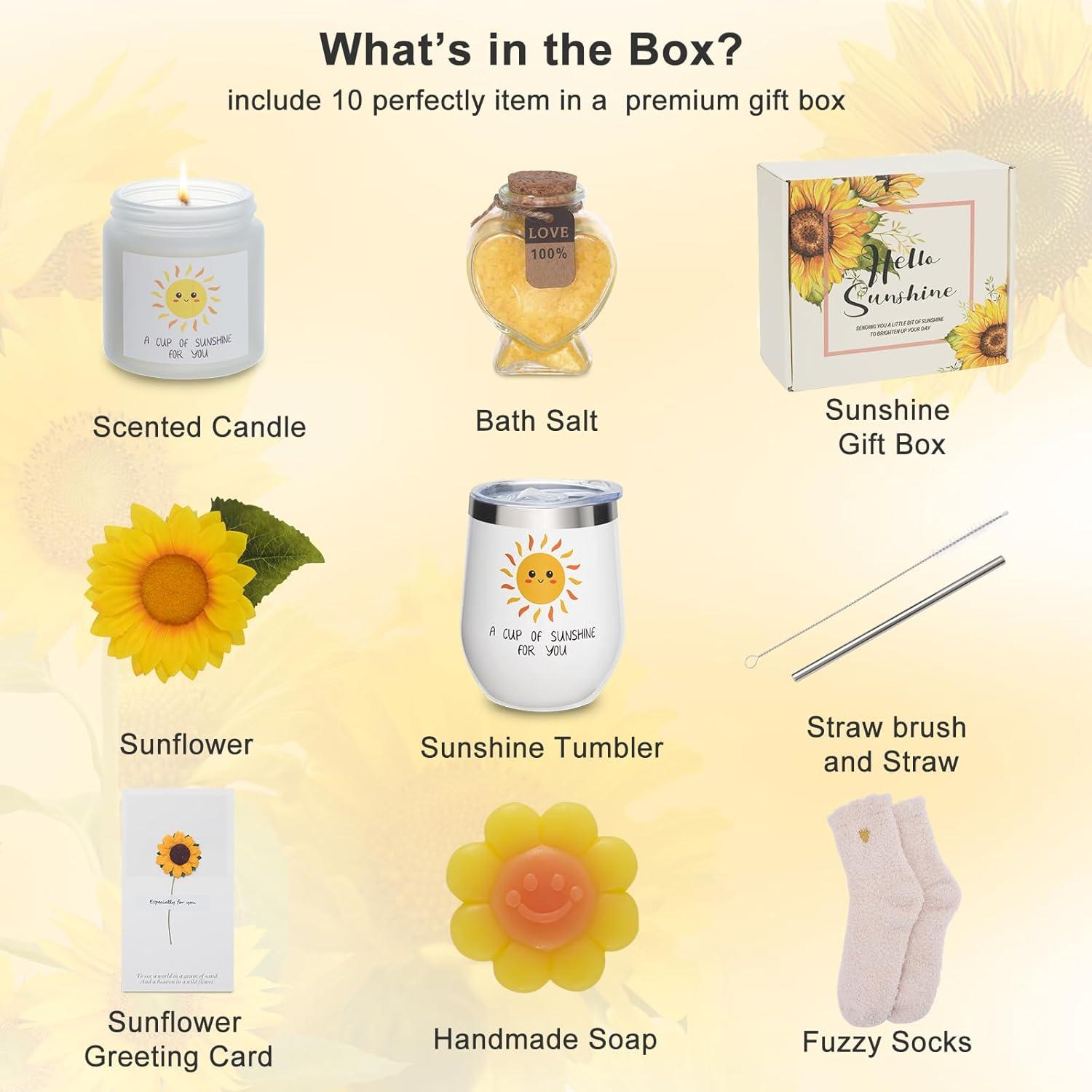 Motivierendes Spa-Geschenkset für Frauen Sunshine Box Sunflower