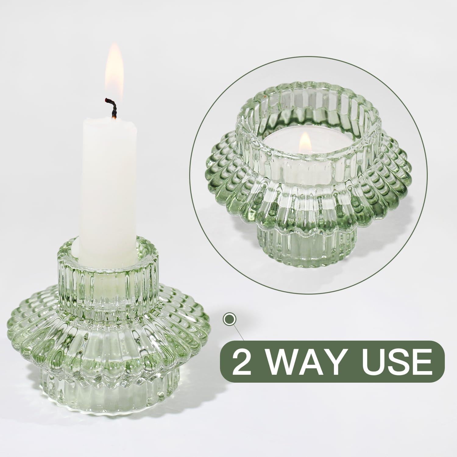 Kerzenständer Glas 3er Set Kerzenhalter Teelichter