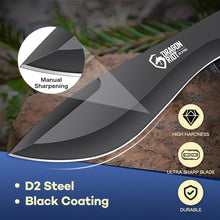 Outdoor Survival Messer D2 Stahl 20cm Full Tang mit