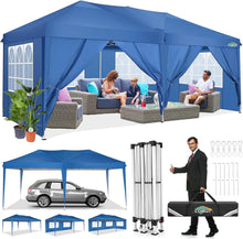 Faltpavillon 3x6m Wasserdicht Pop Up Pavillon 6 Seitenwände