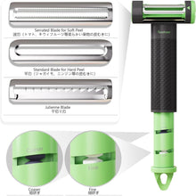 Premium 3in1 Schäler Messerschärfer Edelstahl Rutschfest