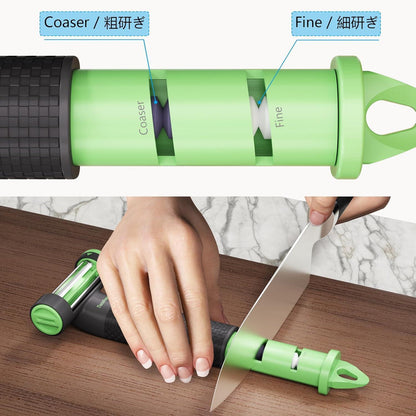 Premium 3in1 Schäler Messerschärfer Edelstahl Rutschfest