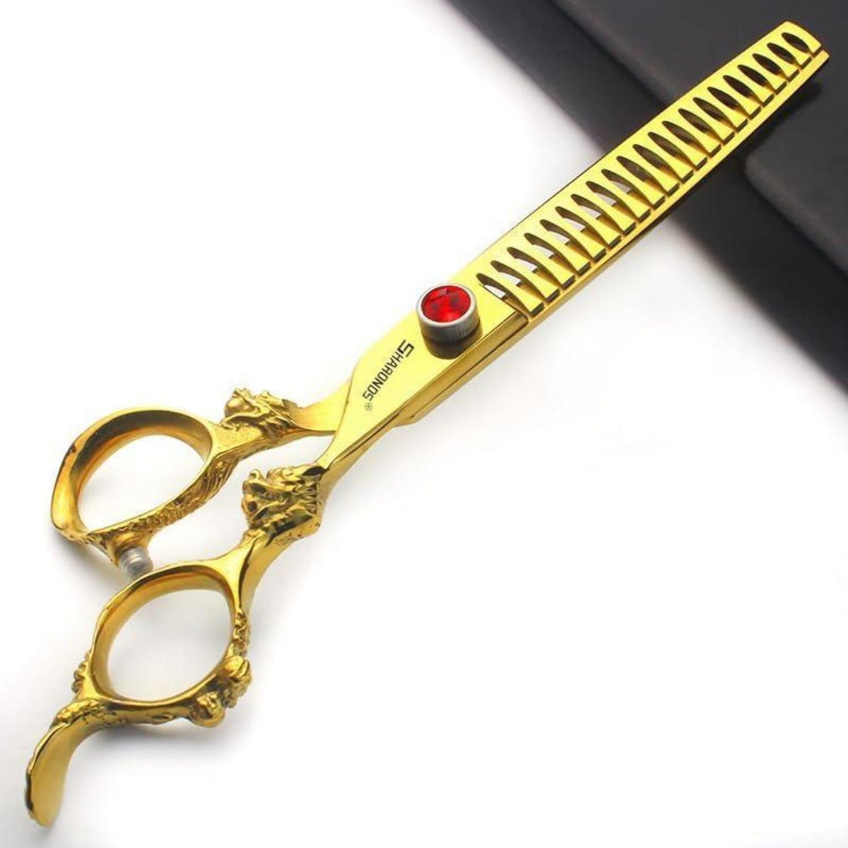 Professionelle Haarschere 6/7 Zoll mit Saphir & Ausdünnschere