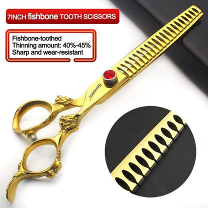 Professionelle Haarschere 6/7 Zoll mit Saphir & Ausdünnschere