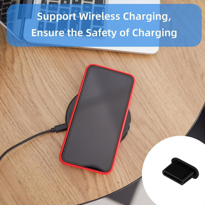 25 Stk Silikon USB C Staubschutz Schwarz Handy Ladeanschluss