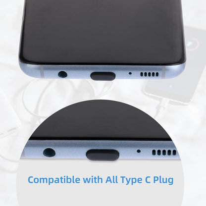 25 Stk Silikon USB C Staubschutz Schwarz Handy Ladeanschluss