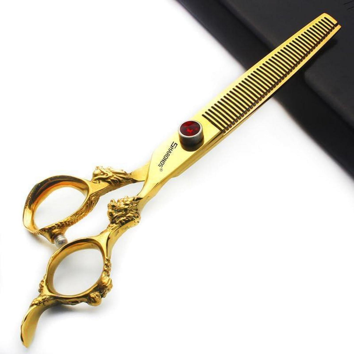 Professionelle Haarschere Set mit Saphir & Ausdünnschere