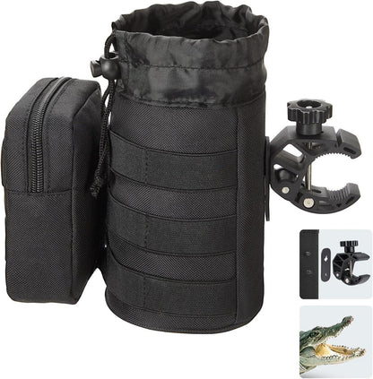 Fahrrad Flaschenhalter Getränkehalter Oxford-Stoff mit Tasche Schwarz
