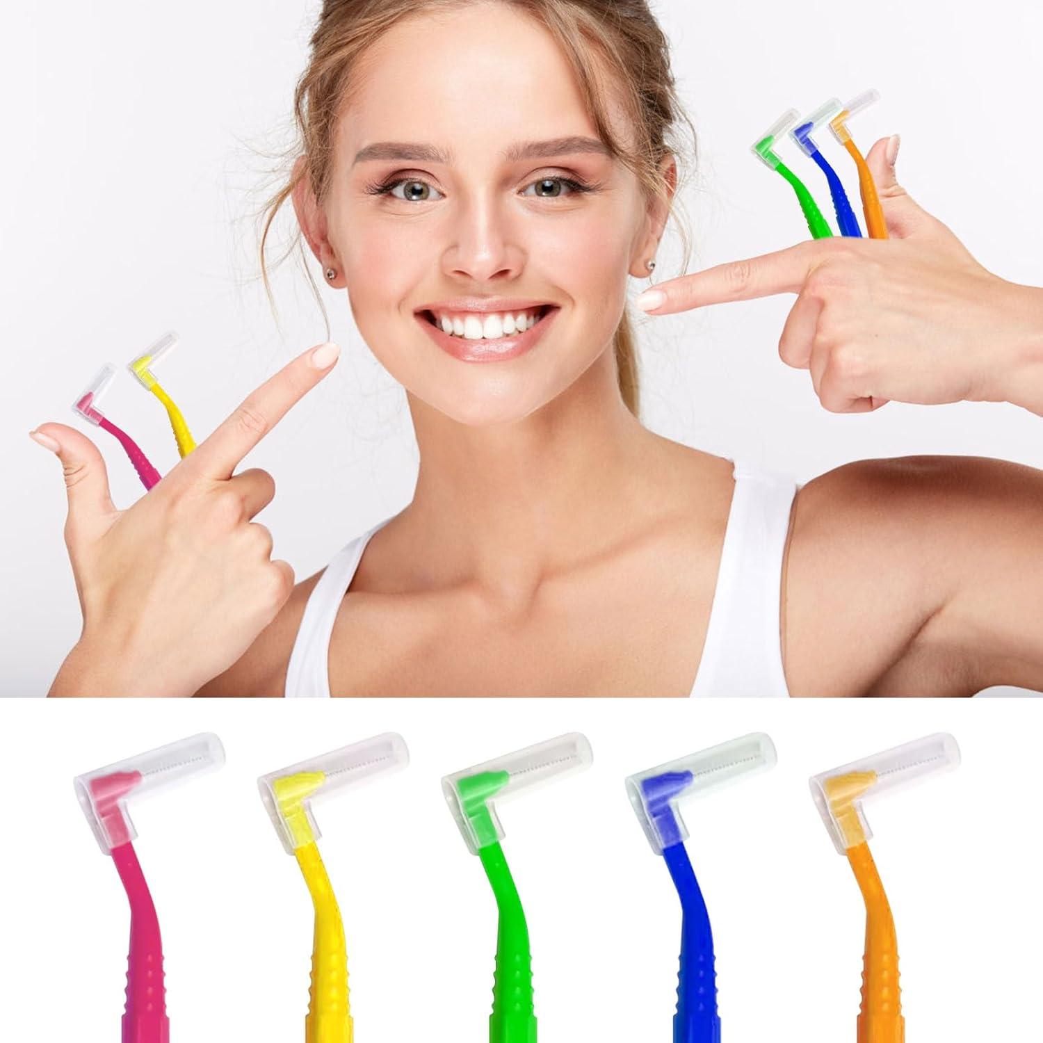 50er Set Interdentalbürsten 5 Farben Zahnpflege Zahnspangenreinigung