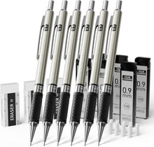 4 Candies 0,9mm Druckbleistift Set mit Minen, Radiergummis & Etui