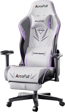Ergonomischer Gaming Stuhl mit Fußstütze und breitem