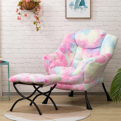 Ohrensessel mit Hocker – Bequemer Lesesessel für Wohnzimmer