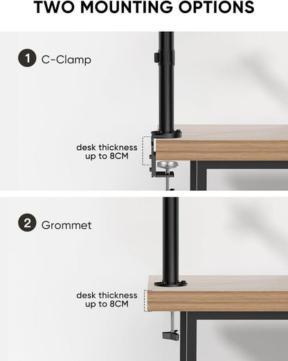 Monitor Halterung für 13-32 Zoll Flach Curved Bildschirm 2 Monitore 8