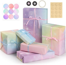Geschenkpapier Fantasy-Farbverlauf 6 Blätter 50x70cm Set