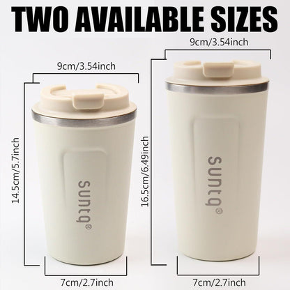 SUNTQ Edelstahl Kaffeebecher to go Doppelwand Isoliert 510ml