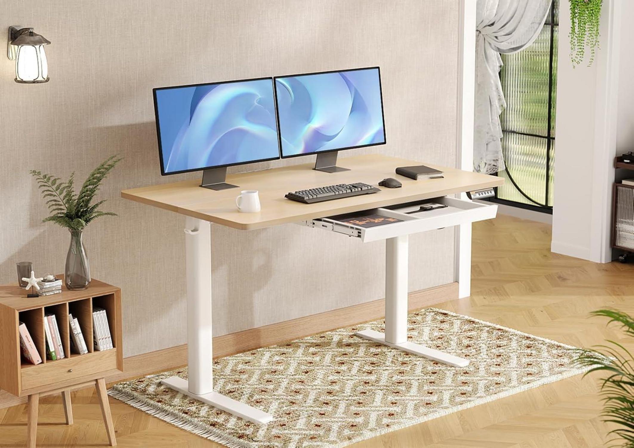 Höhenverstellbarer Schreibtisch 120x60 cm Elektrisch mit