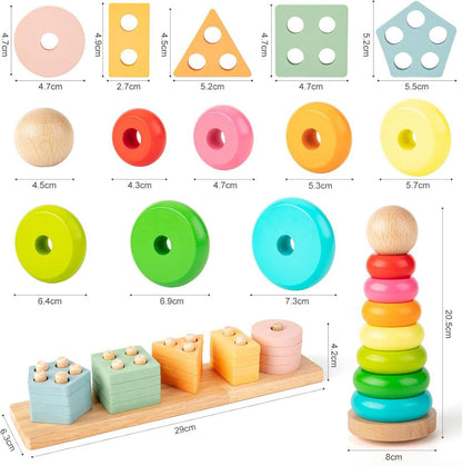Montessori Spielzeug Stapelturm Puzzle Motorikspielzeug