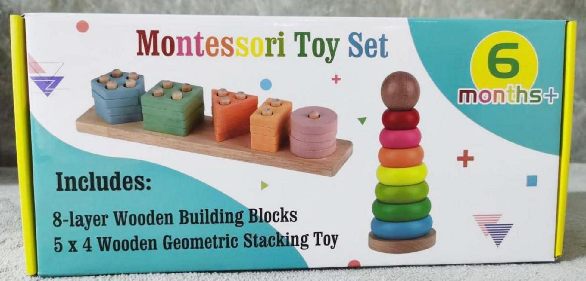 Montessori Holzspielzeug Stapelspiel Baby Motorikspiel 1-3 Jahre