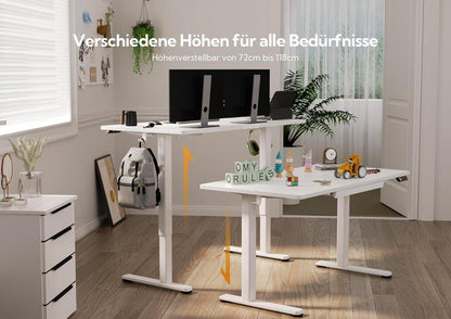 Höhenverstellbarer Schreibtisch 120x60 Elektrisch Standing Desk