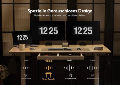 Höhenverstellbarer Schreibtisch Elektrisch 140x60 cm Standing Desk